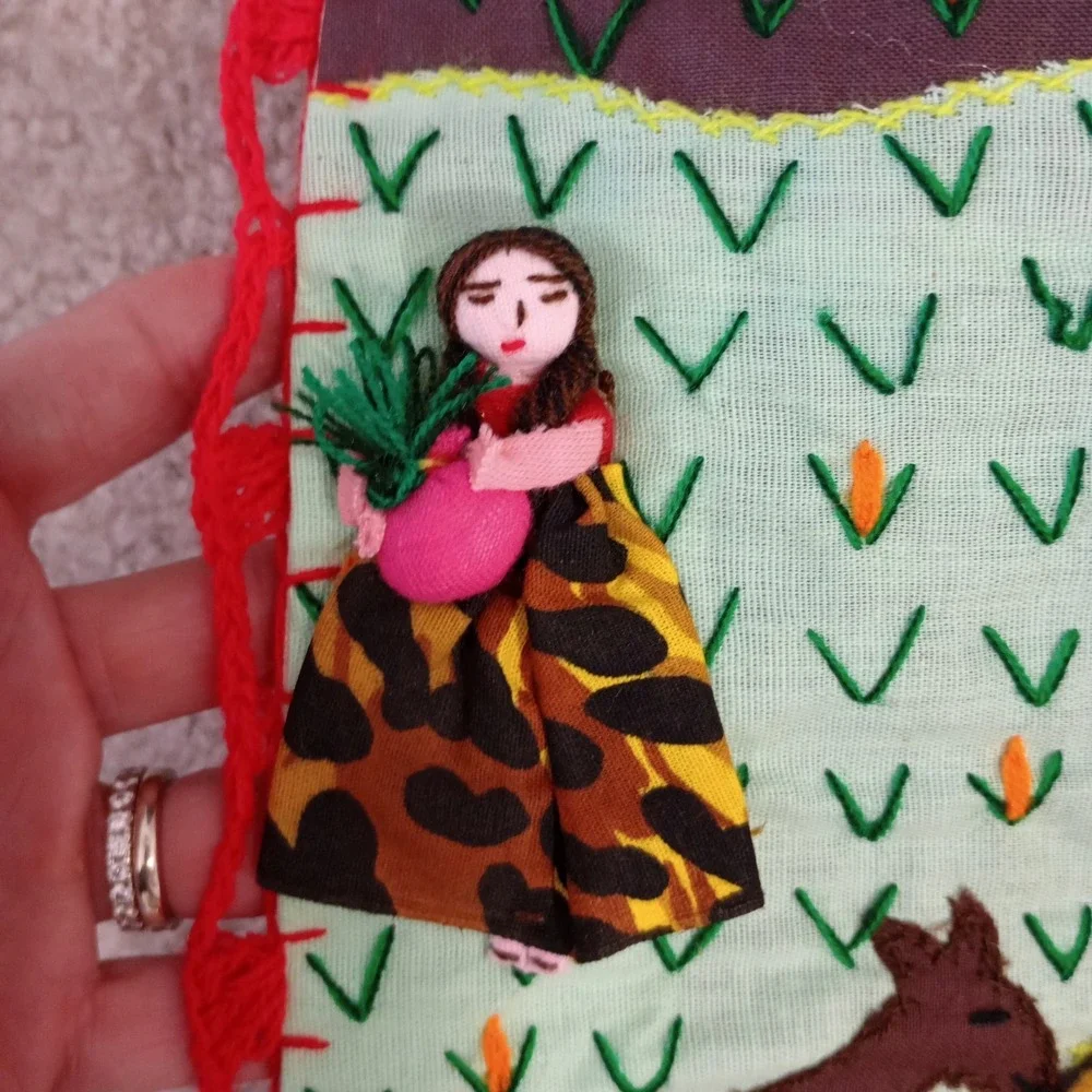 Peruvian Arpillera 3D Applique‎ Folk Art 19
